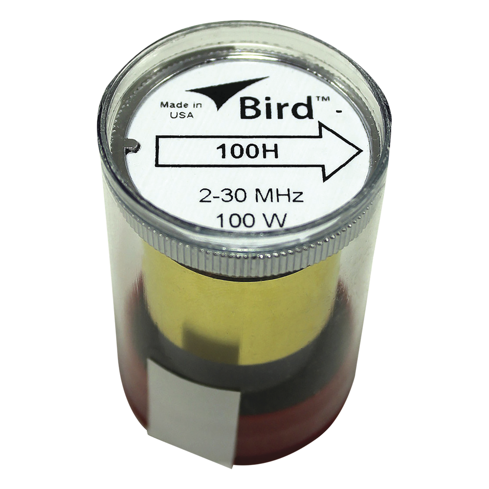 Elemento en Línea 7 / 8" de 100 Watt para Wattmetro BIRD 43 en el Rango de Frecuencia de 2-30 MHz.