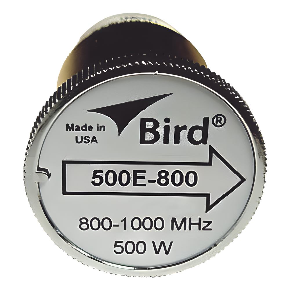 Elemento de 500 Watt en Línea 7 / 8" para Wattmetro BIRD 43 en Rango de Frecuencia de 800 a 1000 MHz.