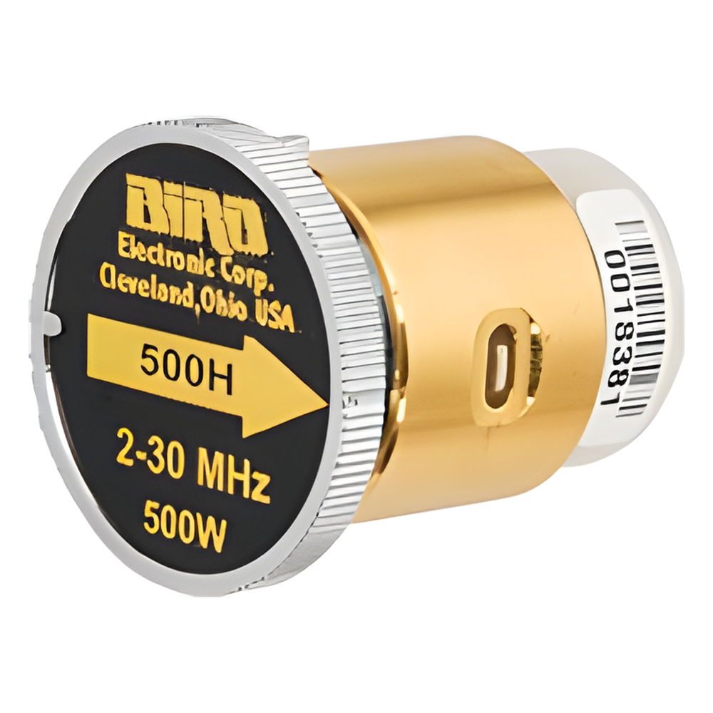 Elemento de 500 Watt en línea 7 / 8" para Wattmetro BIRD 43 en Rango de Frecuencia de 2 a 30 MHz.