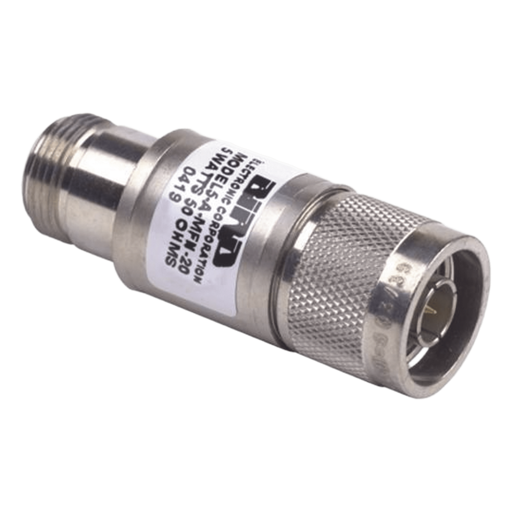 Atenuador en Línea de 30 dB, 5 W. Máximo, CD-4 GHz, Conectores N Macho-Hembra.