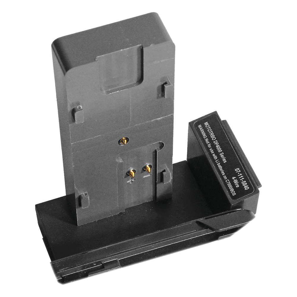 [07-111-5840] Adaptador de batería para ANALIZADOR C7X00-C SERIES para batería PMNN4488AR / 4409 / NNTN8129AR, para radios APX1000-4000 / DP4400-4801 / XPR3300-7580, DGP5050 / 5550 / 6150, DEP550 / e, DEP570.