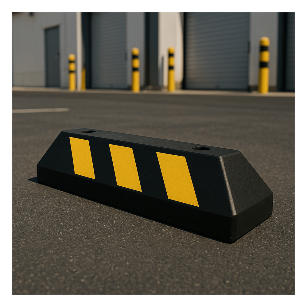 Tope de Estacionamiento Vehicular negro