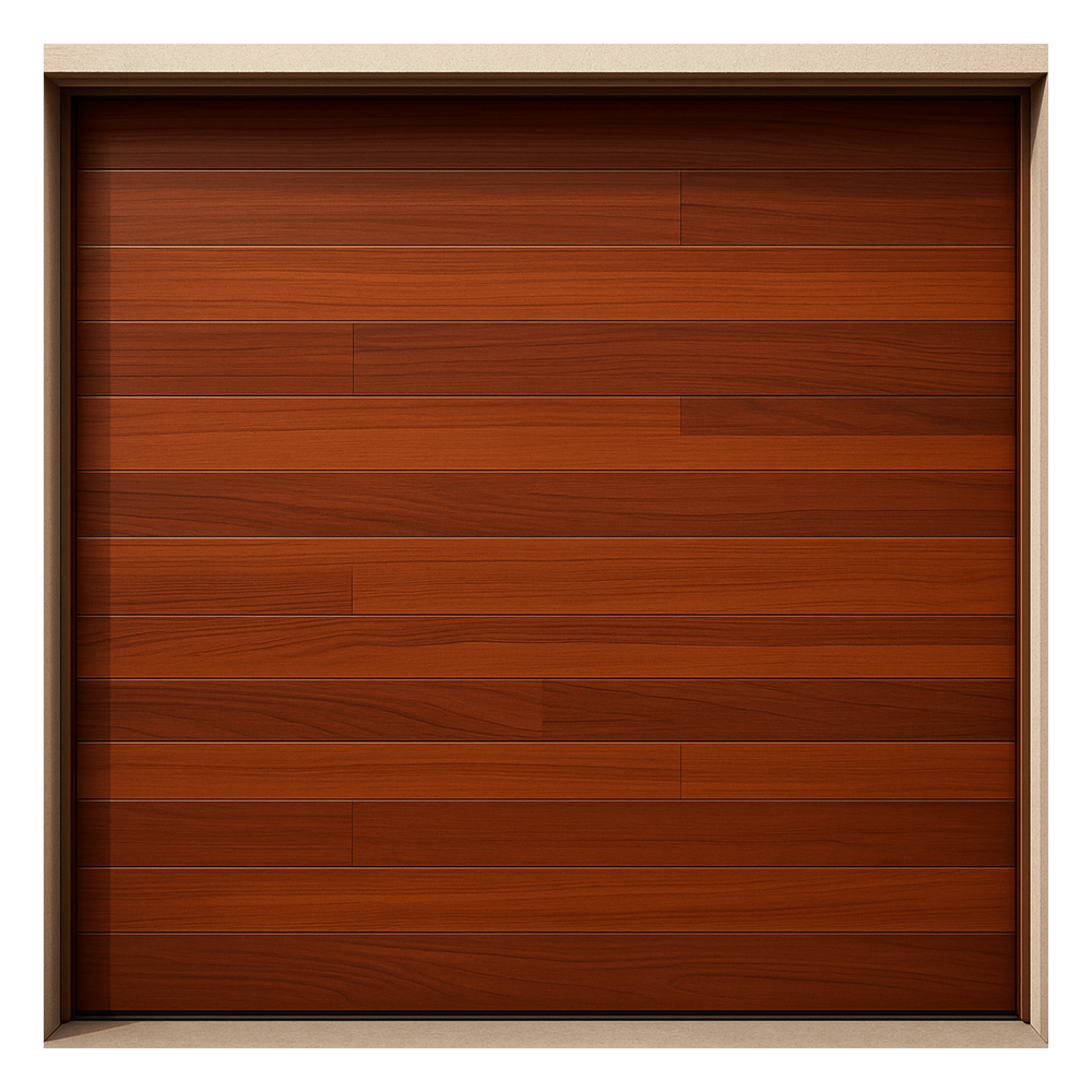 Puerta de garaje 16x8 Pies, madera clara