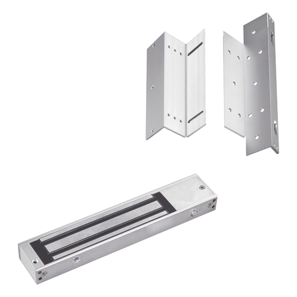 Kit para control de acceso incluye Chapa magnética de 600Lbs / Montajes L y Z