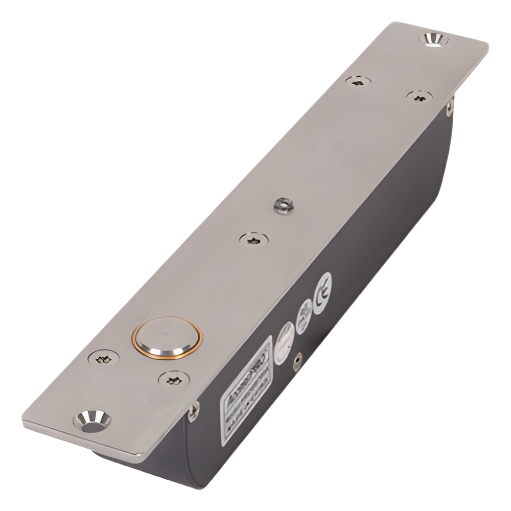 Cerradura de Perno 2000 kg de Sujeción / Cerrada en Caso de Falla (Fail Secure) / Temporizador y Sensor de Puerta