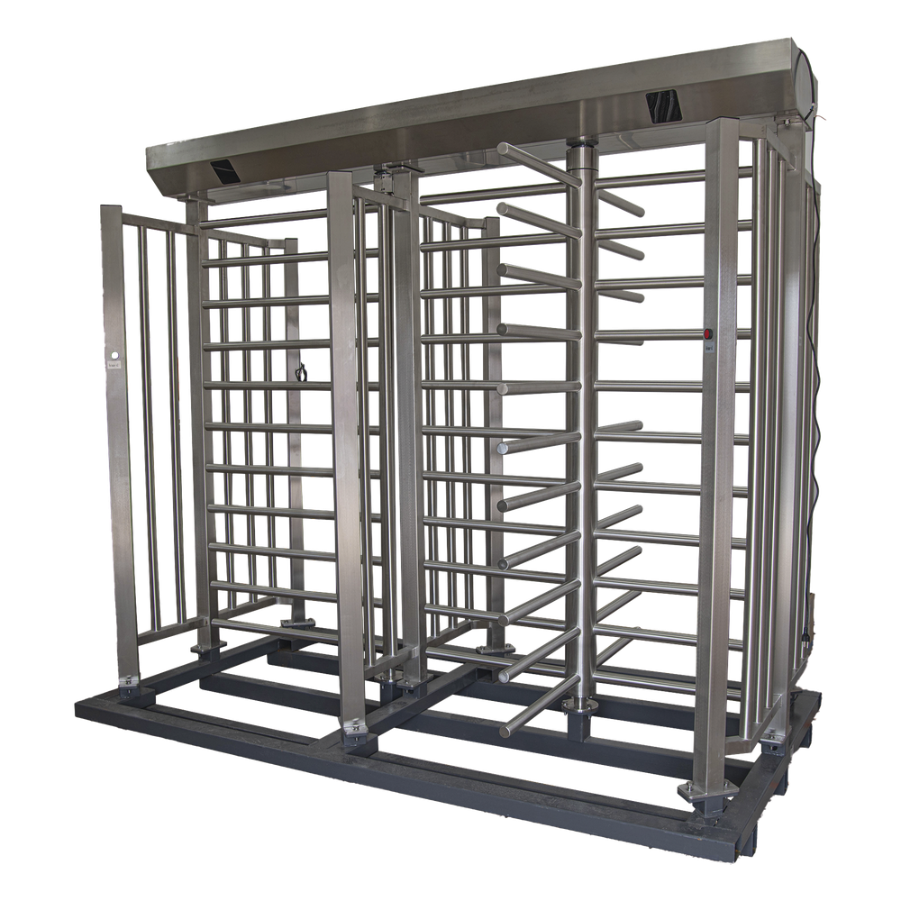 [XTD-100] Torniquete De Paso Doble de Cuerpo Completo con Puerta Lateral y Rehilete de Acceso / Fabricado en Acero Inoxidable Grado 304