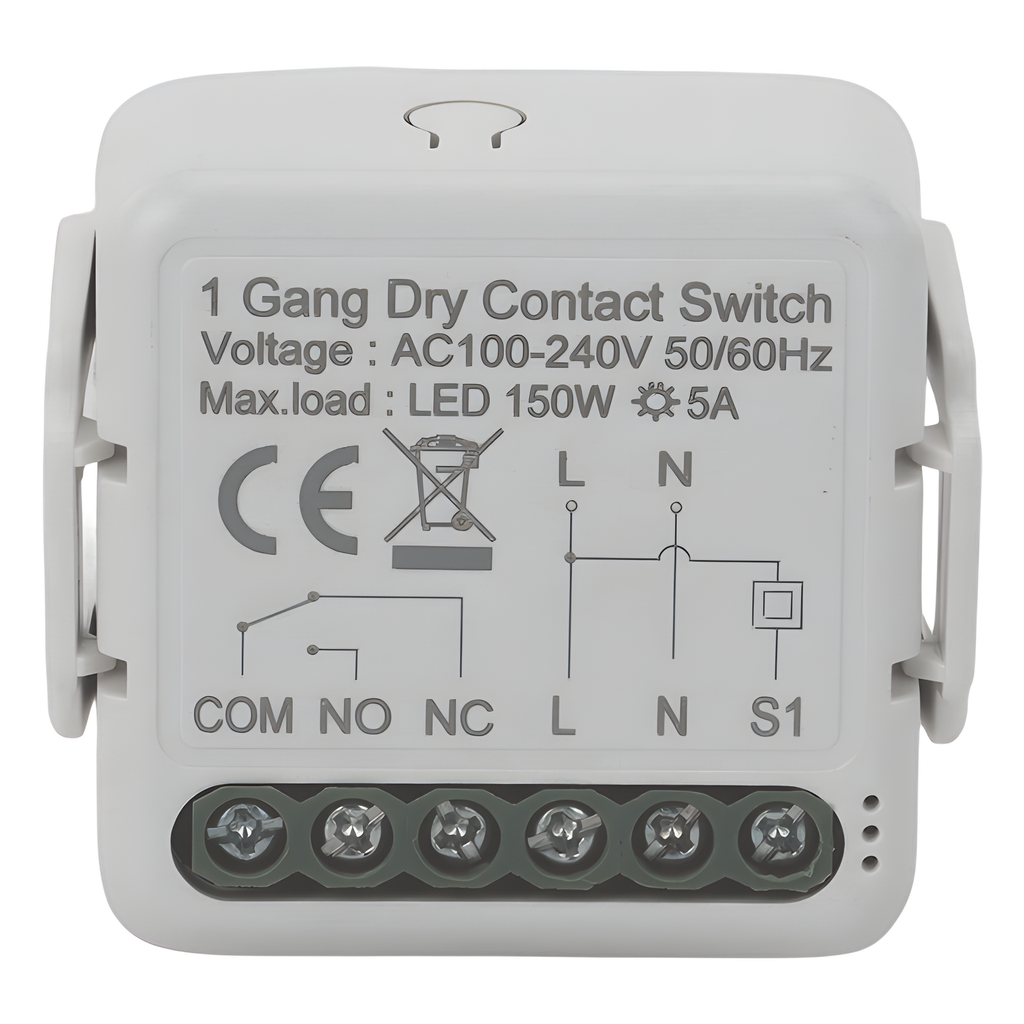 [TYSH1CH] ZigBee Modulo switch relevador salida de Contacto Seco / 100-240V / 5A / 150W LED