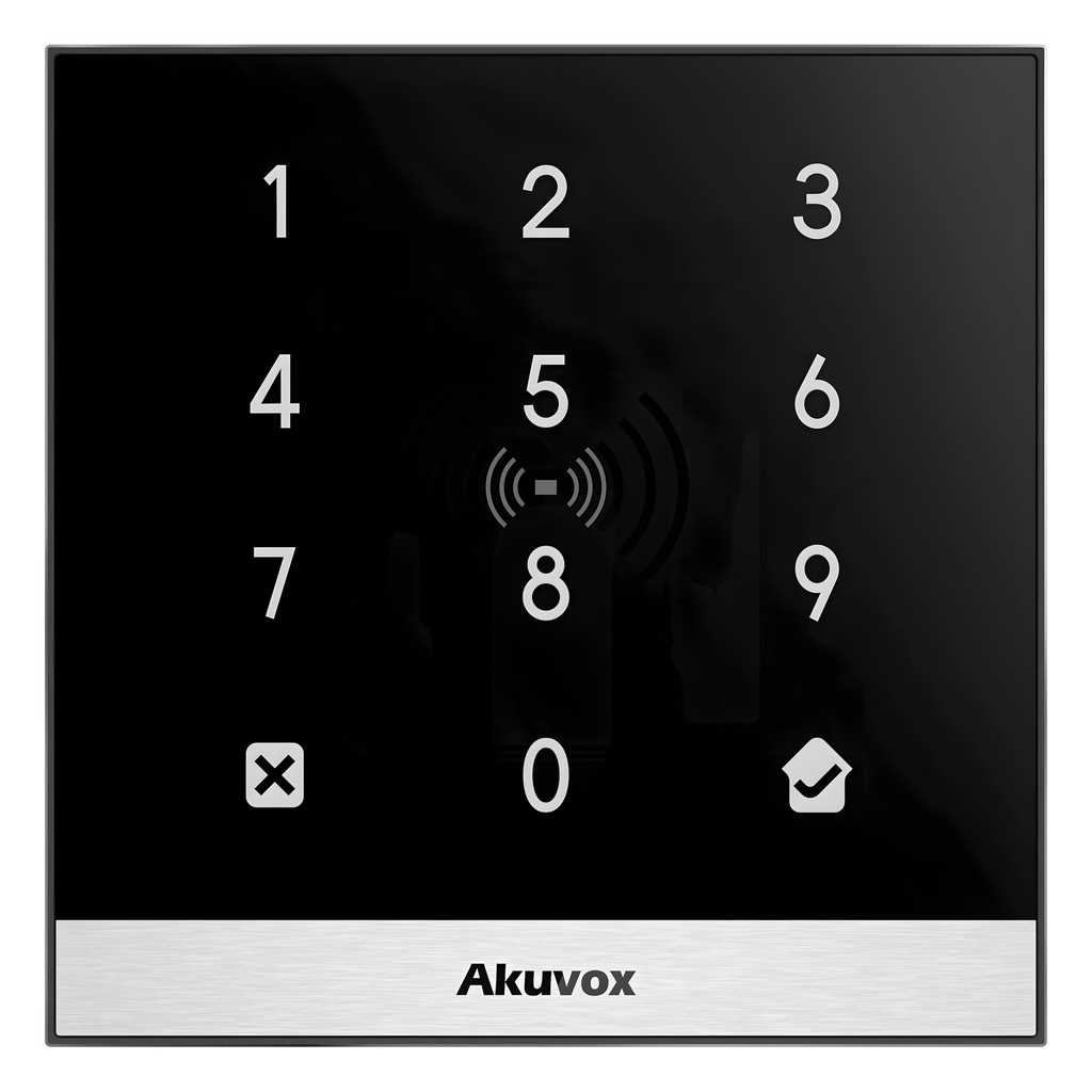 Teclado de Control de Acceso + Bracket de Instalación / Administración 100% en la Nube / Interfaz WEB / POE / Lector Prox 125 kHz / MIFARE 13.56MHz / NFC / APP Smart Plus / Control de 1 Puerta / PIN Para Visitas / IP65