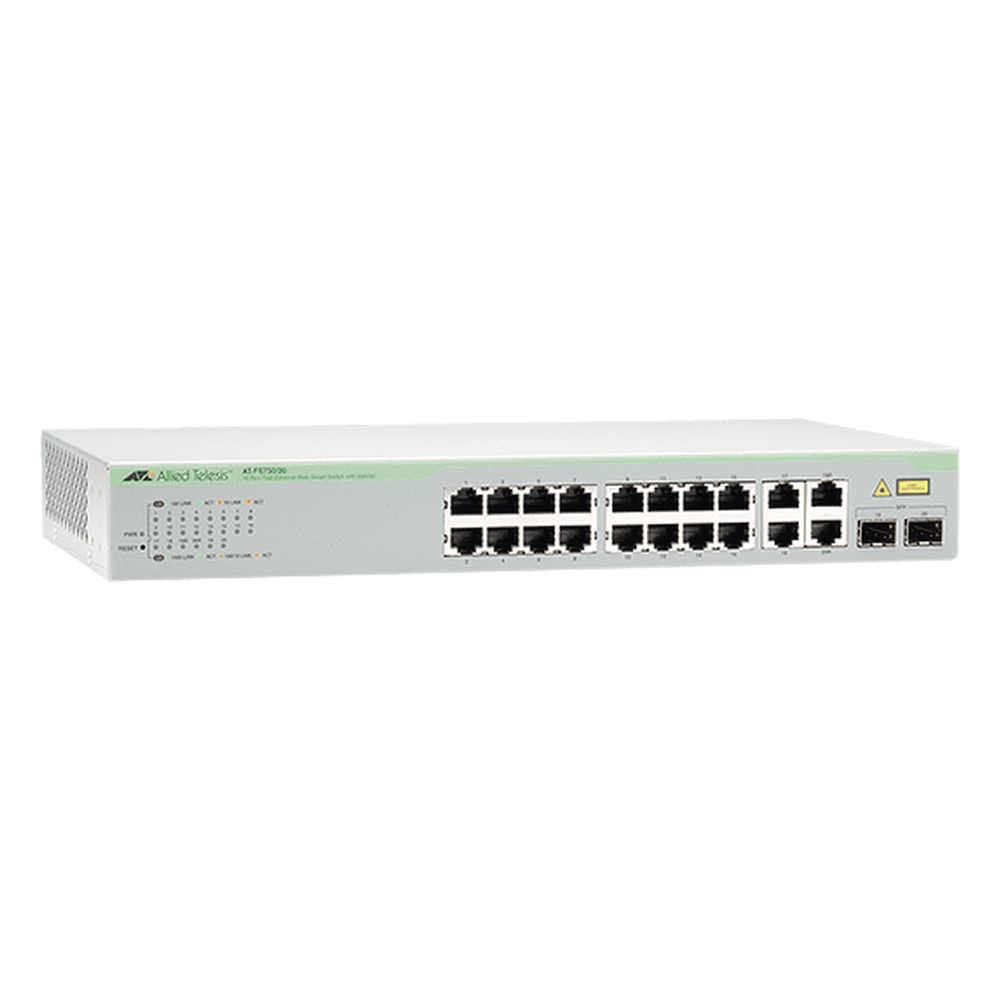 Switch WebSmart de 16 puertos 10 / 100 Mbps + 2 puertos 10 / 100 / 1000 Mbps + 2 SFP Gigabit Combo