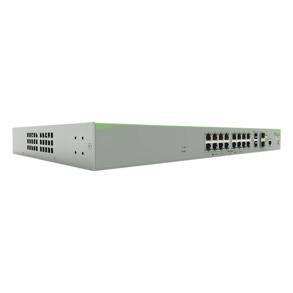 Switch PoE+ Administrable CentreCOM FS980M, Capa 3 de 16 Puertos 10 / 100 Mbps + 2 puertos RJ45 Gigabit / SFP Combo, 250W