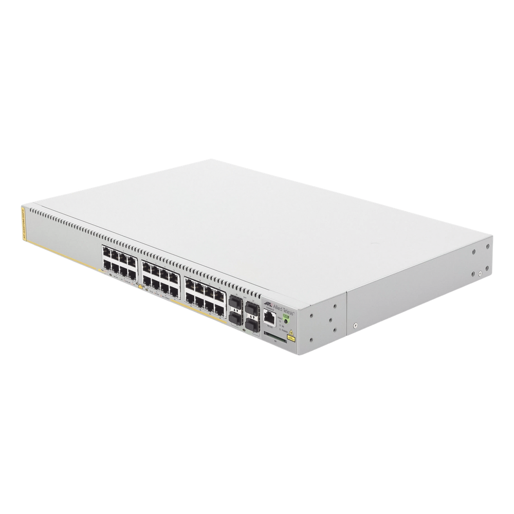 Switch administrable 24 puertos, PoE+, Gigabit, capa 3, 4 SFP