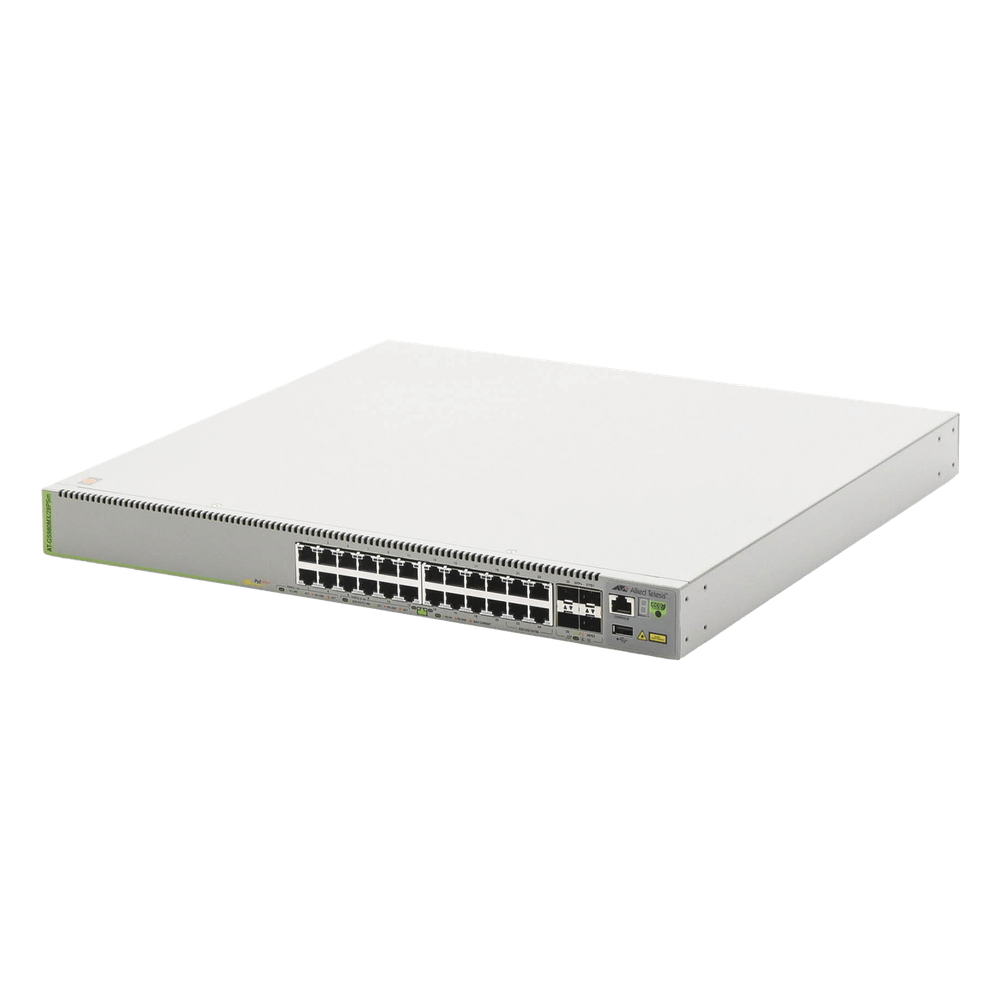 Switch administrable 20 puertos, PoE+, capa 3, 4 puertos SFP+