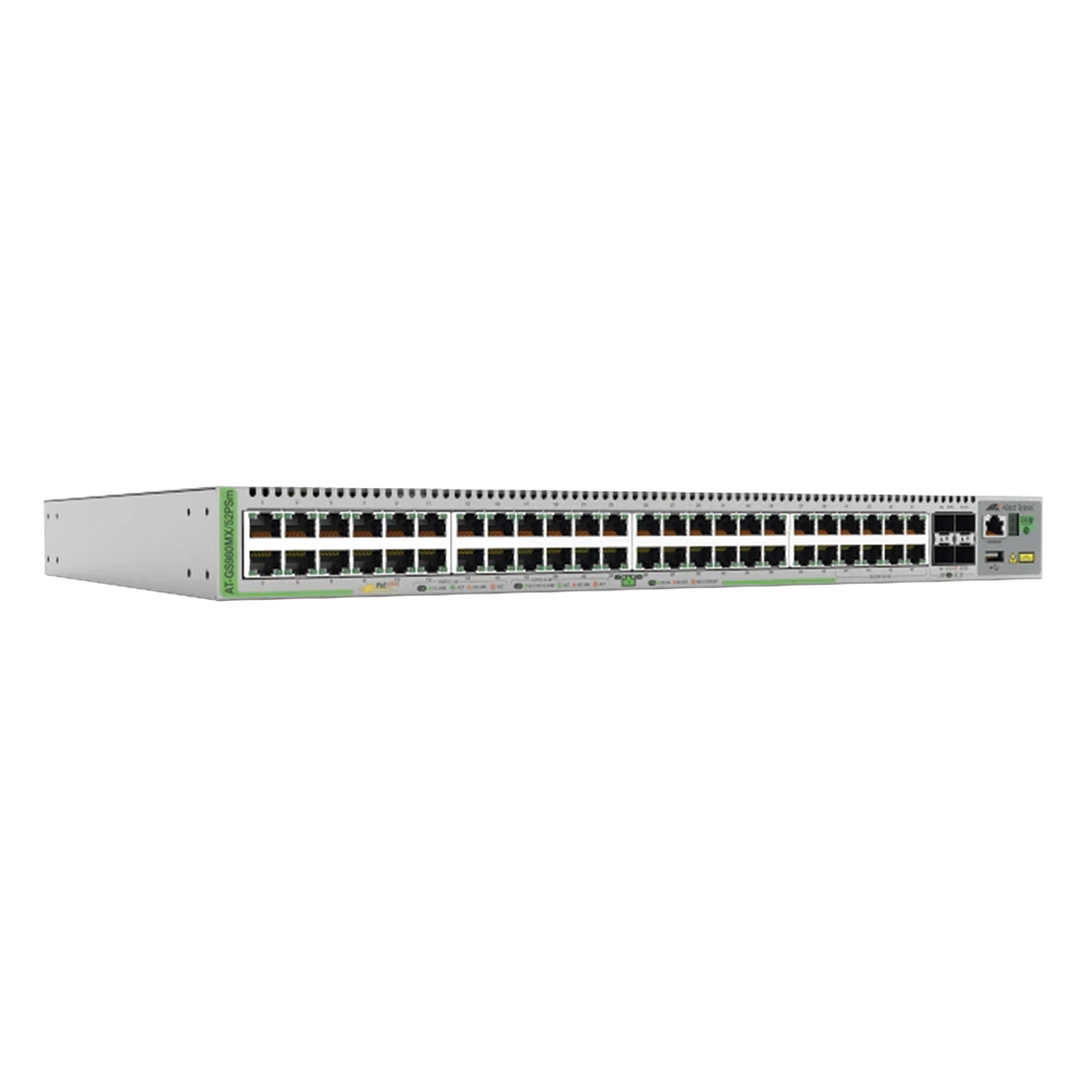 Switch administrable 40 puertos, PoE+, Gigabit, capa 3, 4x SFP+