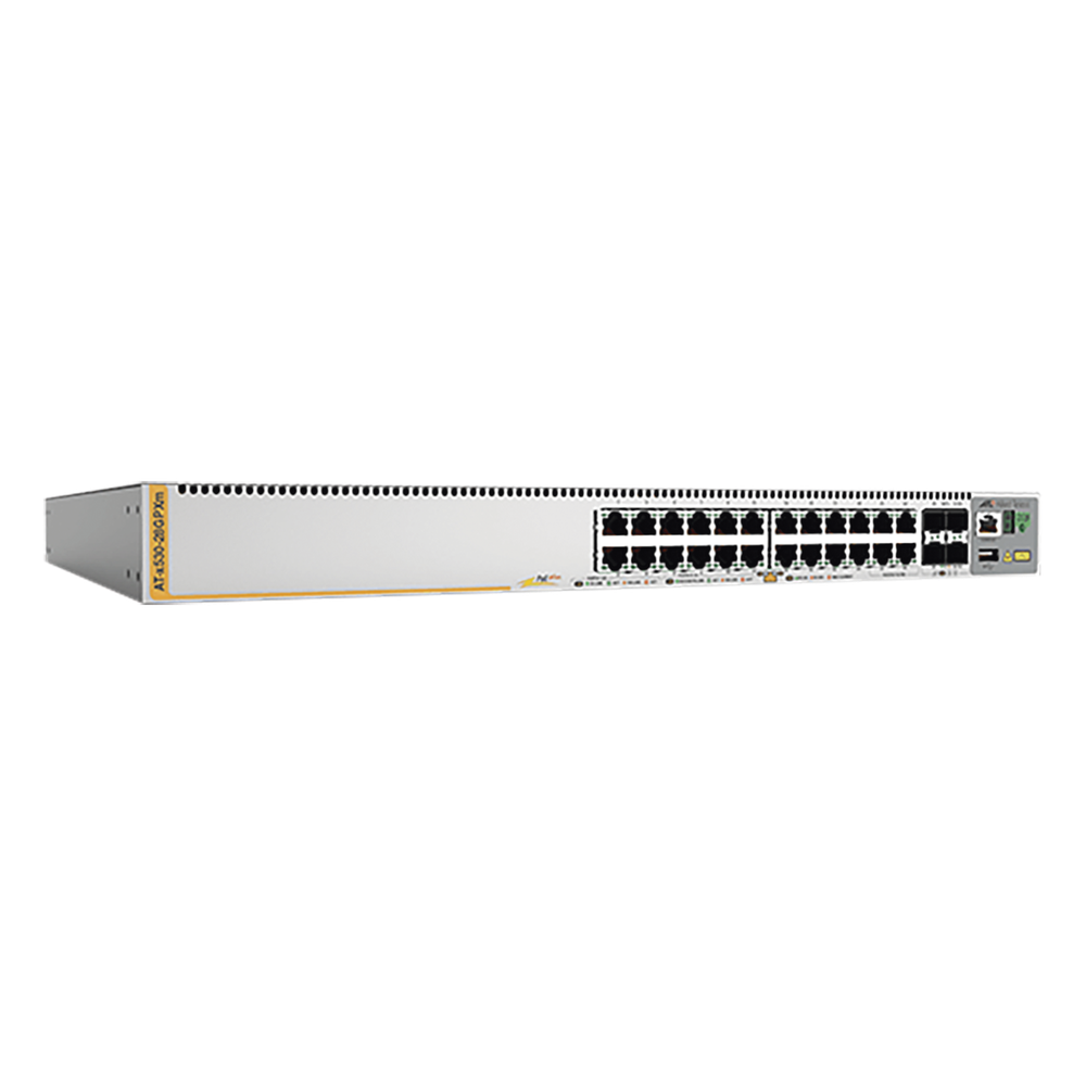 Switch administrable 20 puertos, PoE+, Gigabit, capa 3, 4 puertos SFP+