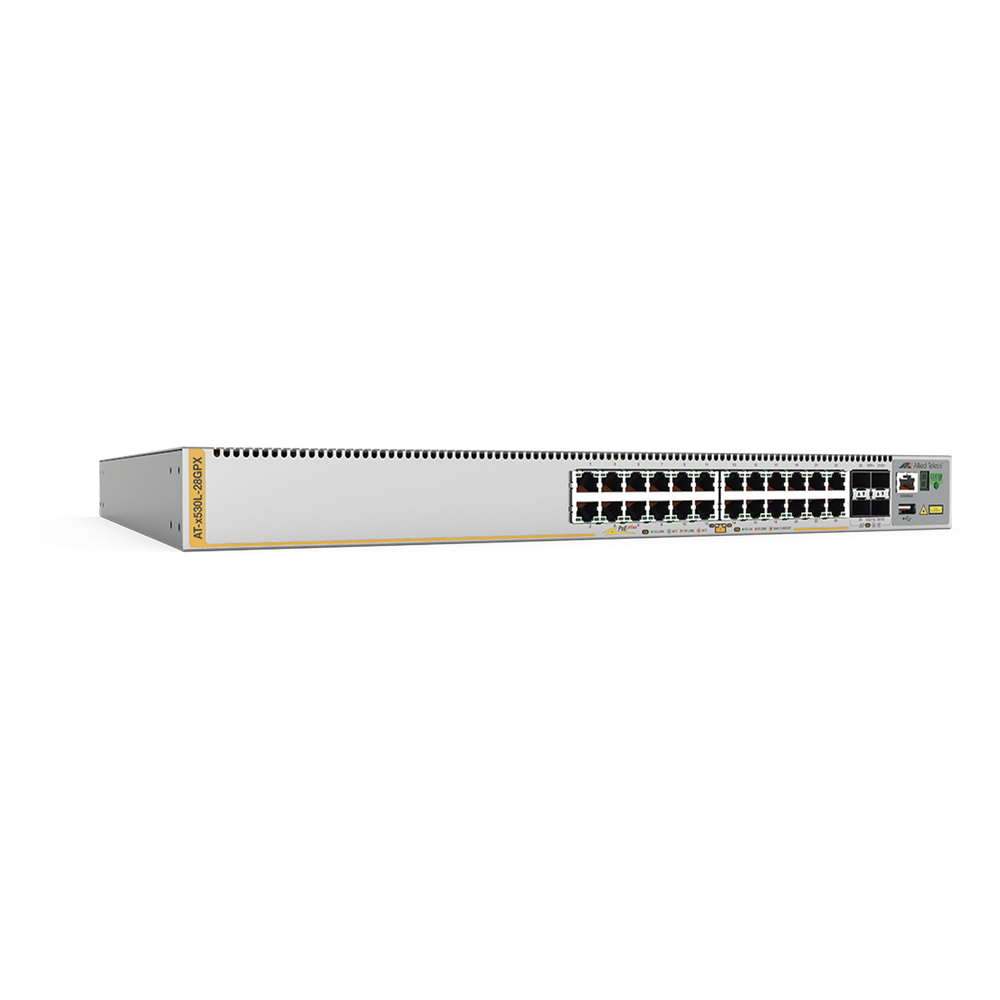 Switch administrable 24 puertos, PoE+, capa 3, 4 puertos SFP+, 740 W