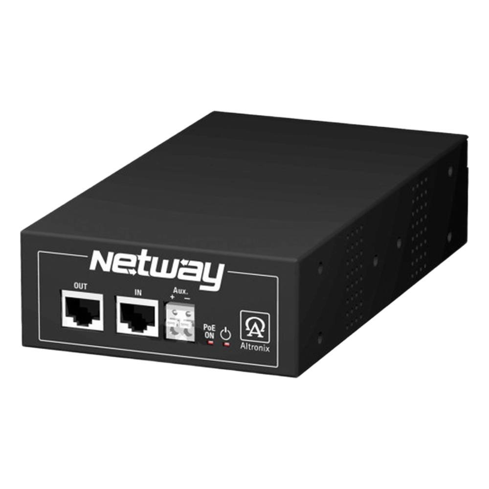 [NETWAY1D] Inyector Midspan un solo puerto Hi-PoE para desempeño estándar y mejorado de energía, para infraestuctura de red