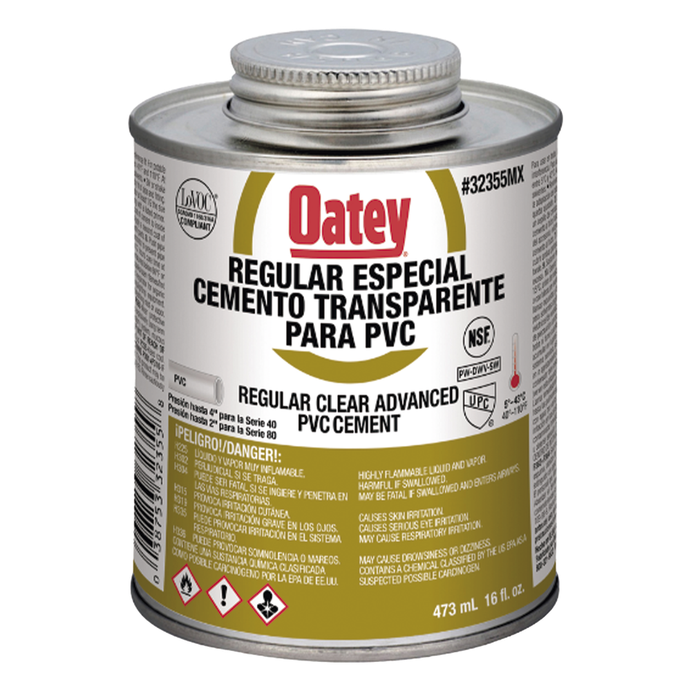 [ATUP16PE] Pegamento Cemento Claro de 473 ml para Tubo Conduit PVC Pesado