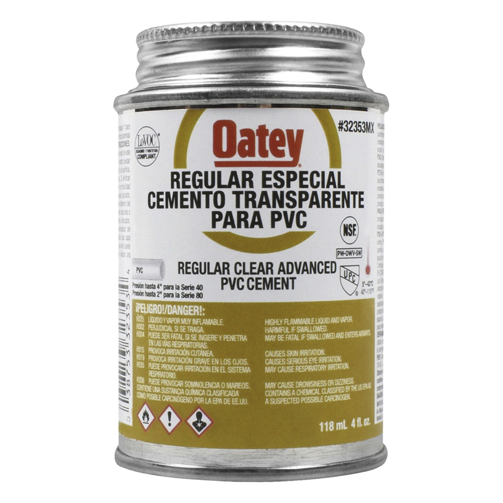Cemento Claro de 118 ml para Tubo Conduit PVC Pesado