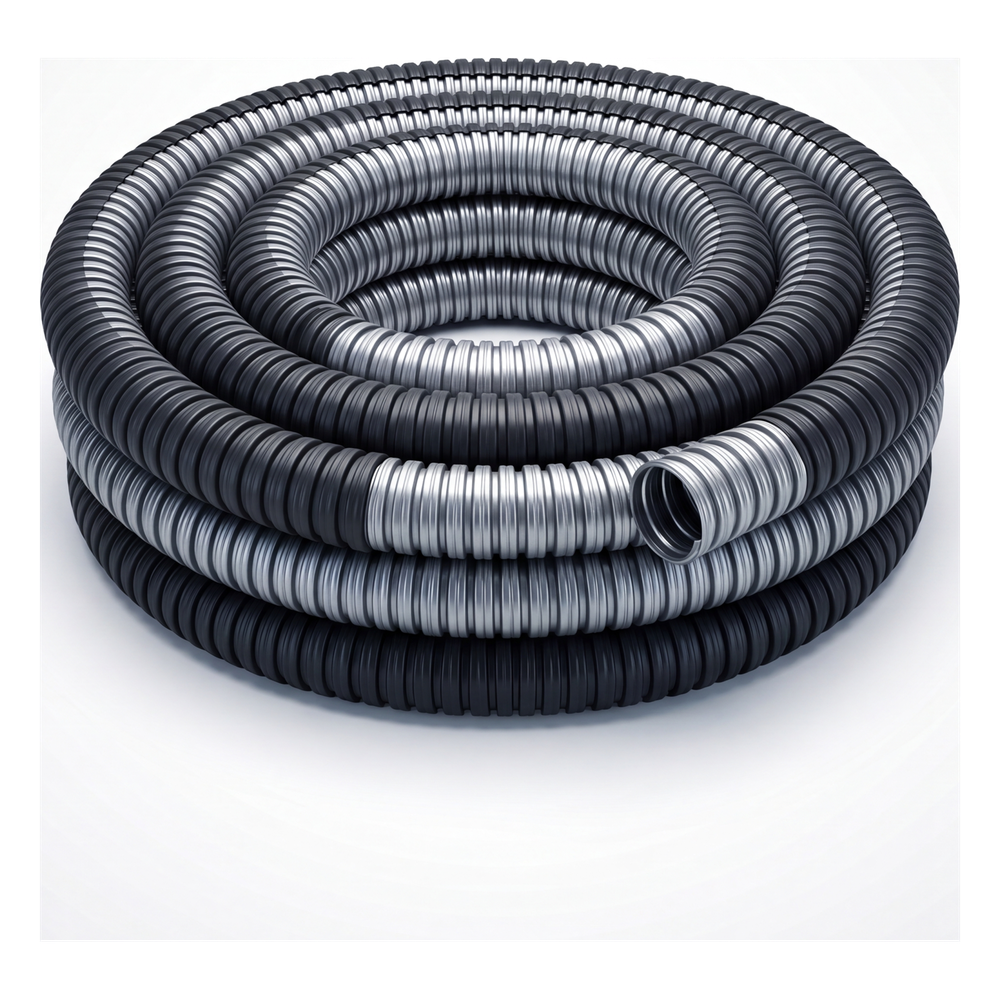 Tubo Flexible Liquidtight 2 1 / 2" (63 mm) / Acero Galvanizado + Forro PVC / Rollo 10 m (32.8 ft) / NEMA 4 / IP65
