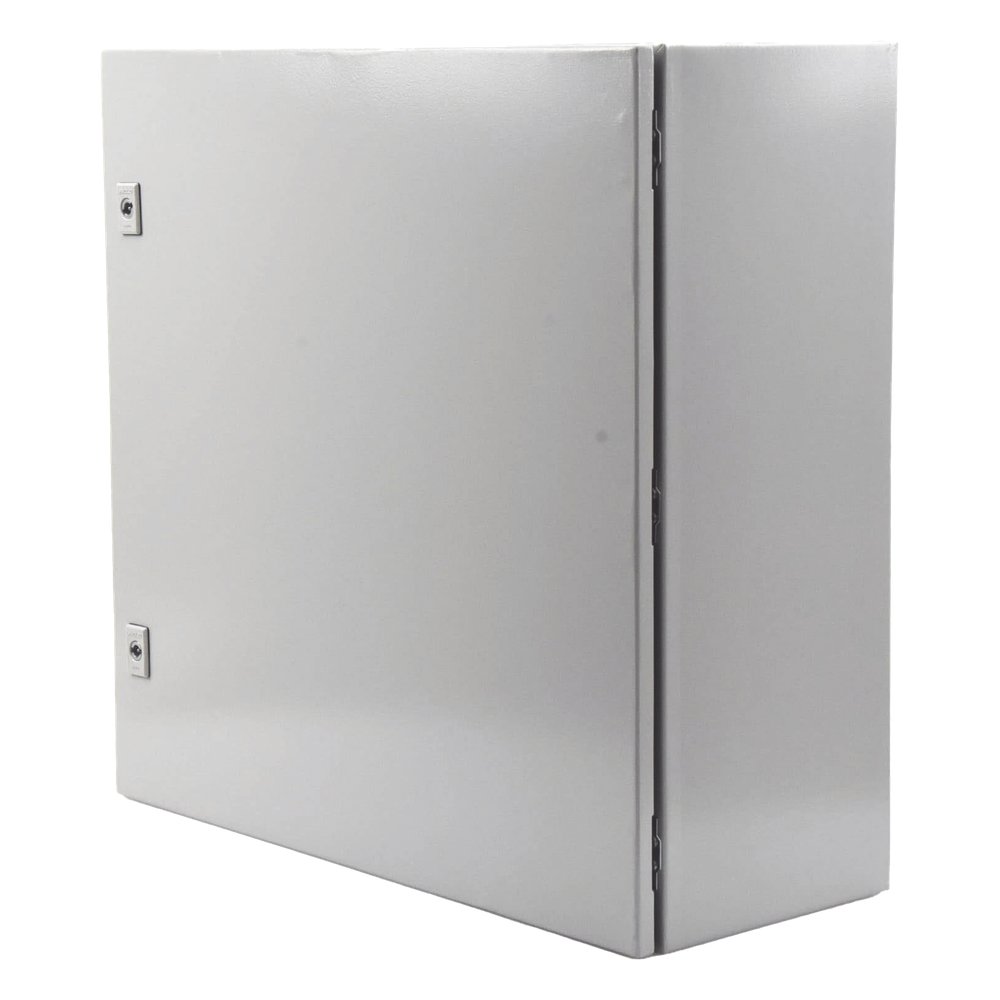 Gabinete de Acero, Nema 4 -IP 66 de 60 x 60 x 25 cm con Platina y certificado UL