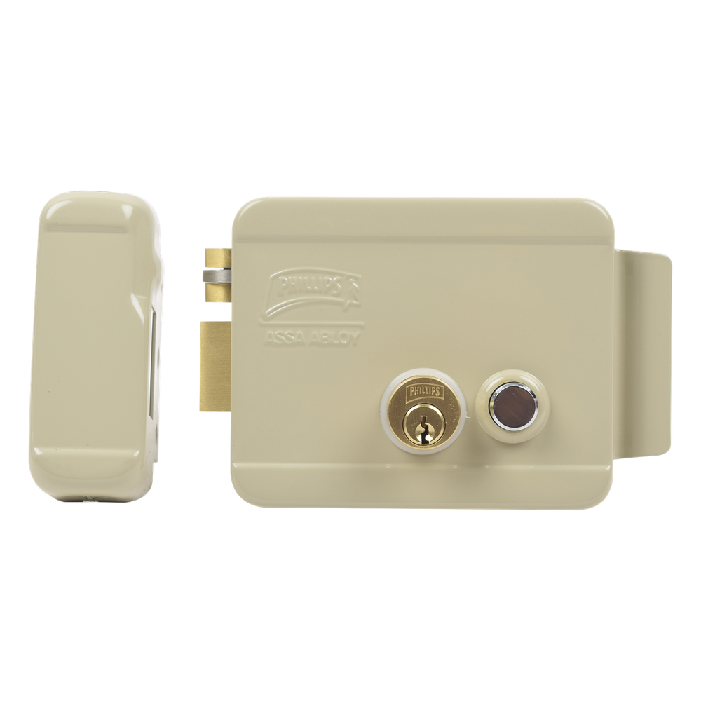 Cerradura Eléctrica / Incluye Llave / Con Botón integrado / Izquierda / Exterior