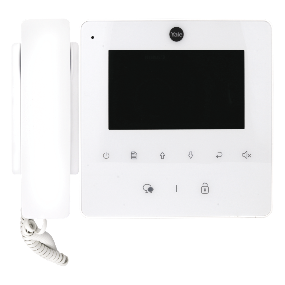 Monitor con teléfono blanco YDV4702 para tvportero 80126