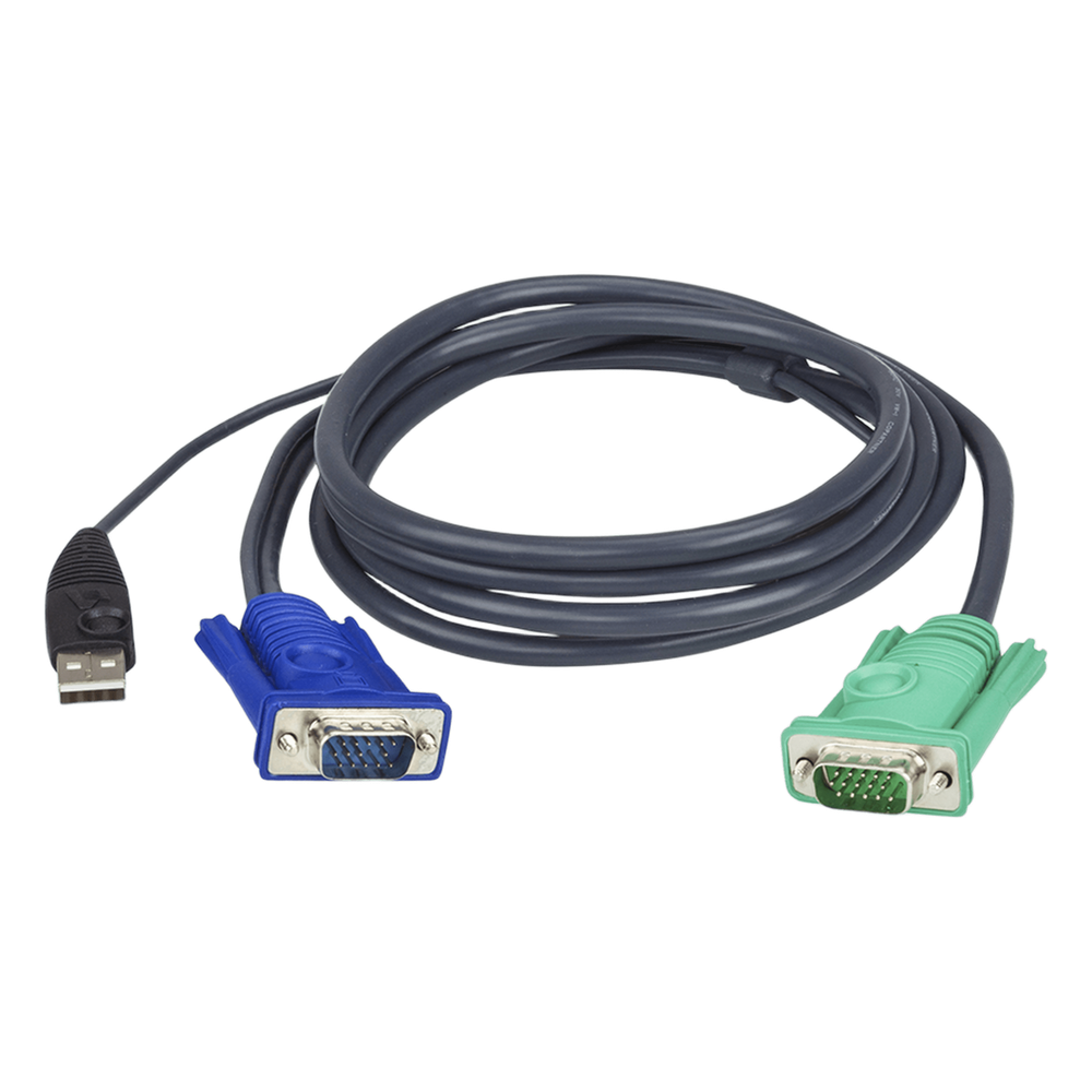 [2L5202U] Cable KVM | USB con SPHD | 3 en 1 | De 1.8 m