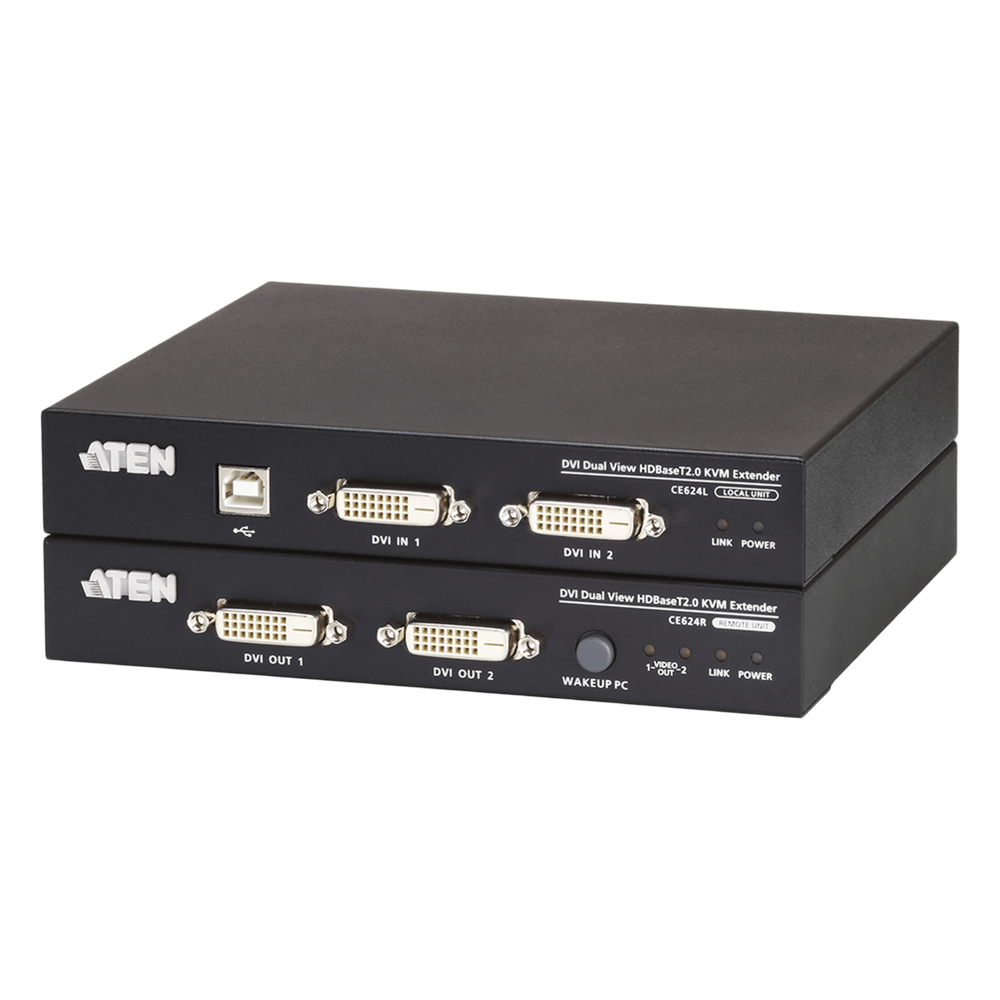 Extensor KVM | HDBaseT™ | 2.0 DVI dual display USB | 1920 x 1200 a 100m
