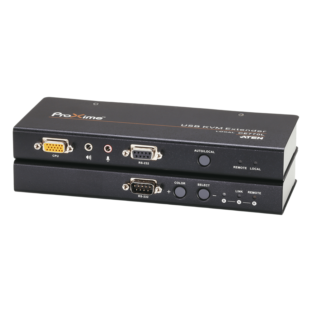 Kit Extensor KVM | VGA / Audio | Cat5e | 300m | 1280 x 1024 | Deskew | Puertos RS232 | Función de compensación de señal