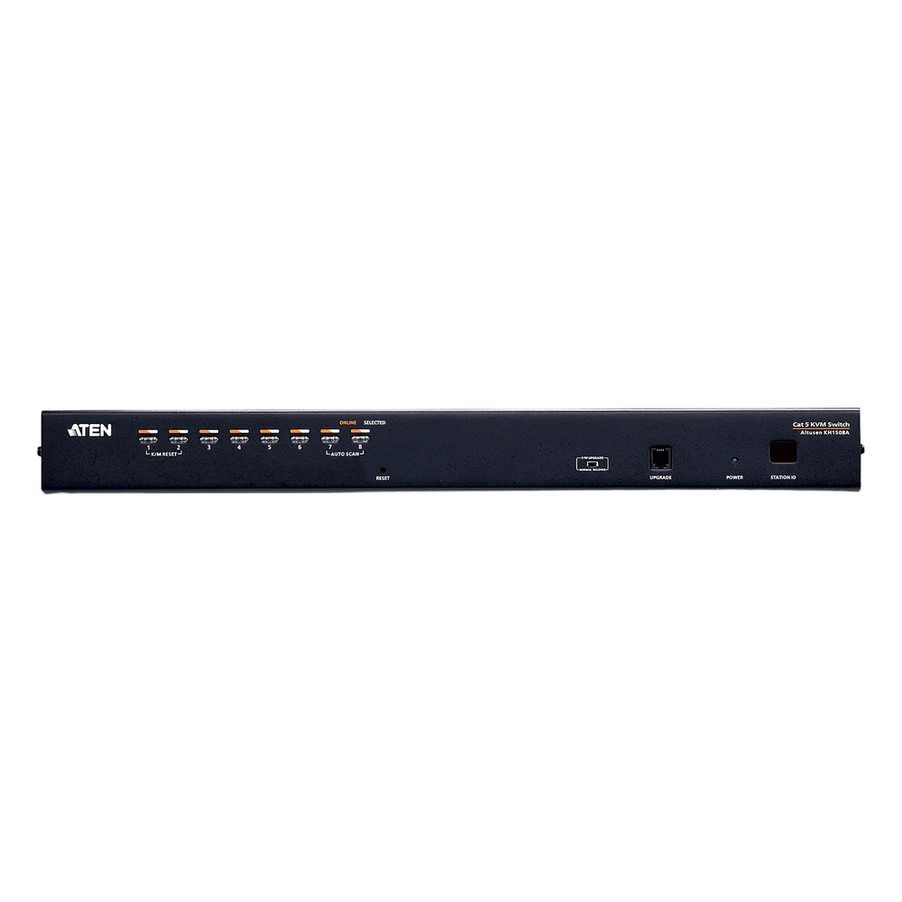 [KH1508A] Switch KVM | Conexión Cat 5e | 8 puertos | Resolución 1920 x 1200 | Conexión de Múltiples Switches | Compatible Windows, Linux, Mac