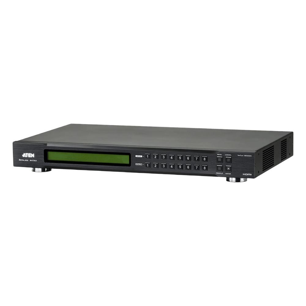 [VM5808H] Switch de matriz HDMI | 8x8 | con escalador | Compatible con videowall | Seamless Switch™ | IR | RS-232 | Ethernet