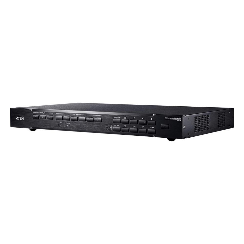 [VP2730] SWITCH MATRICIAL 7X3 | CON ESCALADOR DE VIDEO | STREAMING | MEZCLADOR DE AUDIO | HDBaseT | Receptor de IR