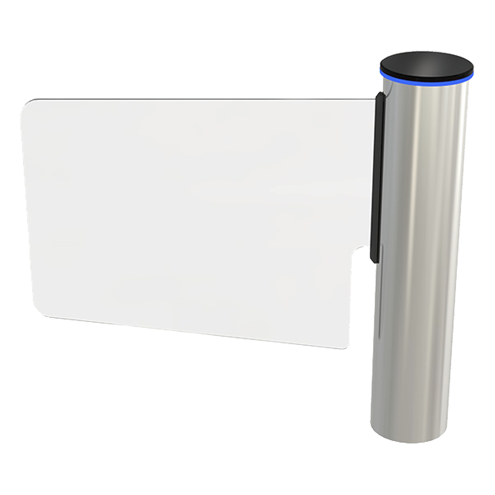 [GLA-1] Torniquete Tipo Ala o Bandera Fabricado en Acero Inoxidable 304 con Hoja de Cristal Templado / Acceso Bidireccional con Corona LED
