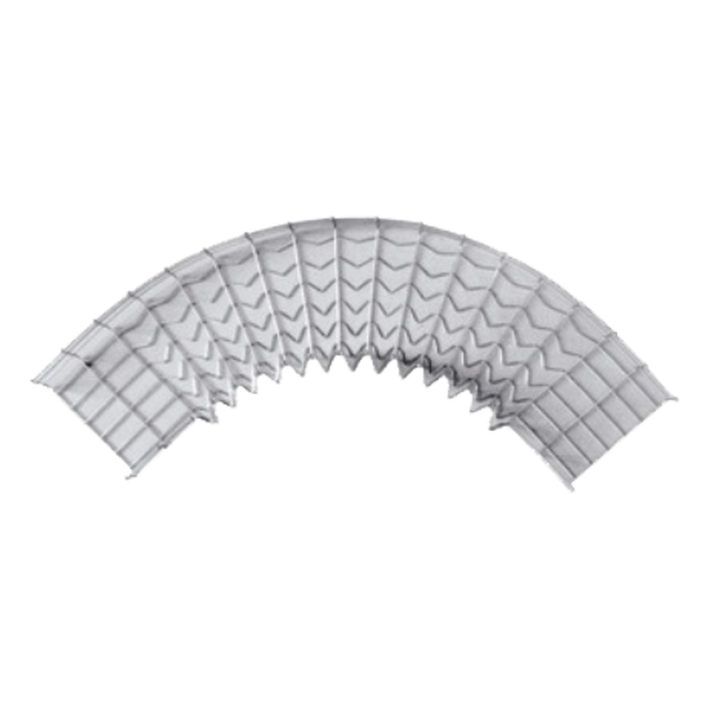 Curva Pre-Fabricada Horizontal de 90° con medidas de 54 mm de Peralte y 150 mm Ancho (54 / 150 mm)
