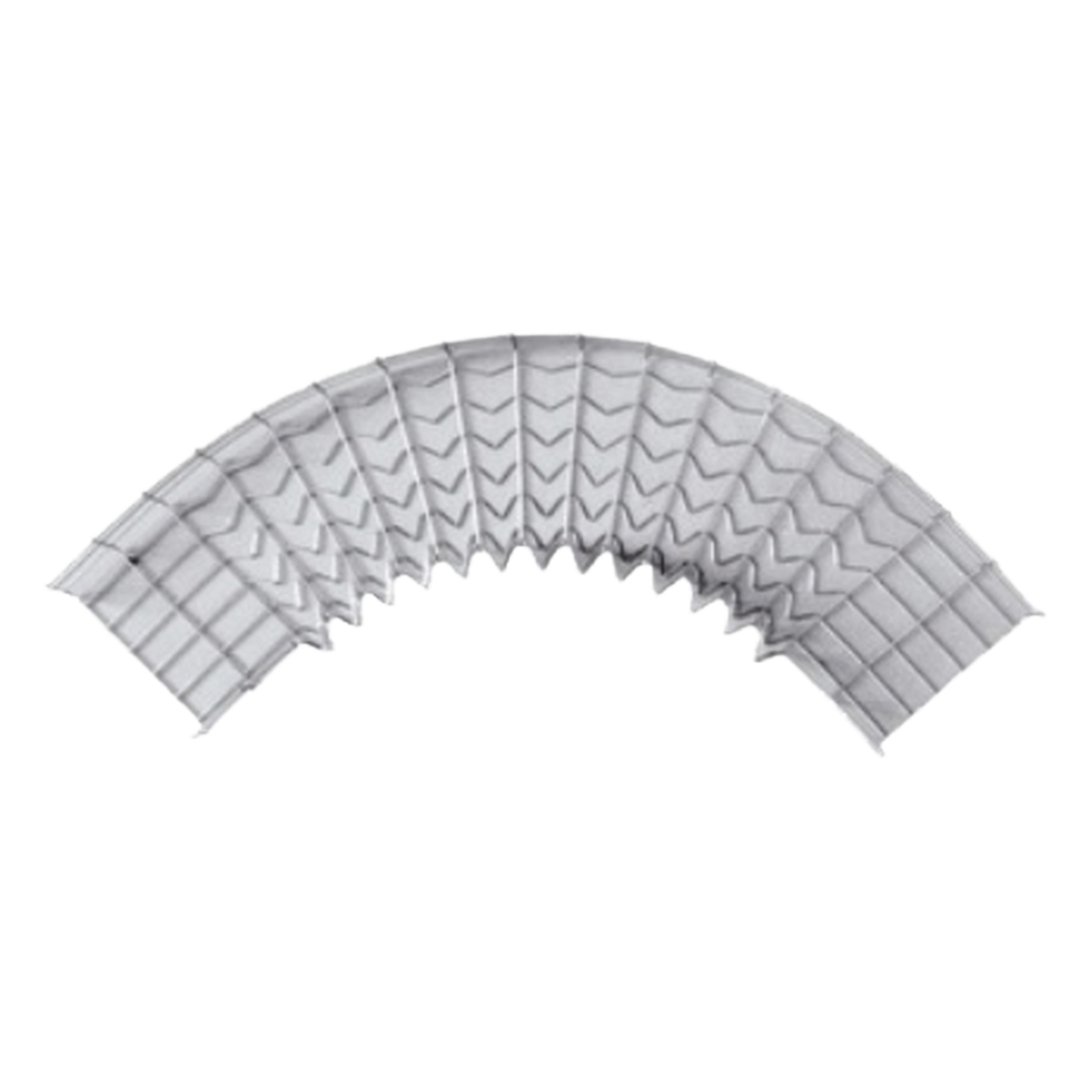 Curva Pre-Fabricada Horizontal de 90° con medidas de 54 mm de Peralte y 300 mm Ancho (54 / 300 mm)