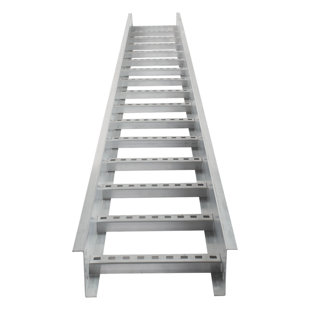 [CH-E89PX6AK] Escalera de Aluminio Portacables / Perfil Z / Peralte 3 1 / 4" / Paso 9" / Ancho 6" / 3.66 metros / Capacidad Máx. 137 Cables / Incluye Cople Union y Tornillería