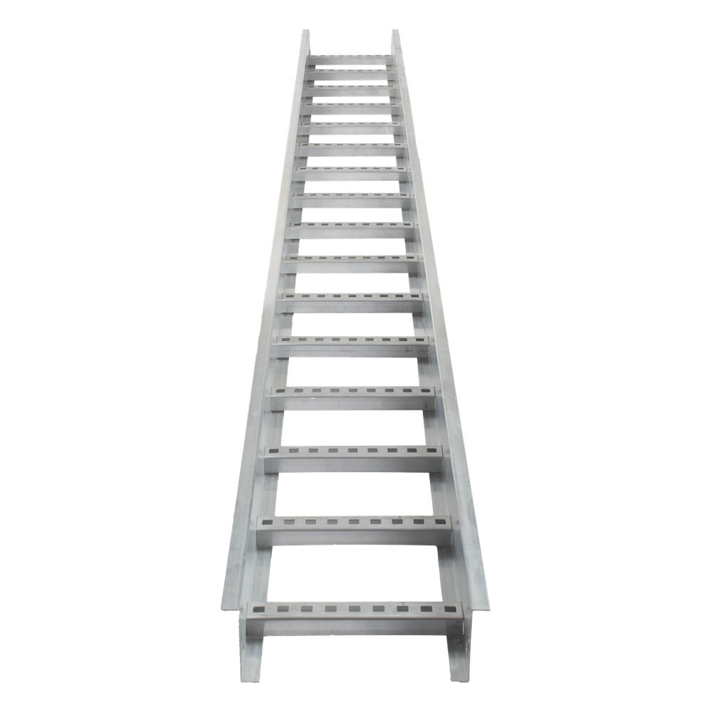 [CH-E89PX9AK] Escalera de Aluminio Portacables / Perfil Z / Peralte 3 1 / 4" / Paso 9" / Ancho 9" / 3.66 metros / Capacidad Máx. 205 Cables / Incluye Cople Union y Tornillería