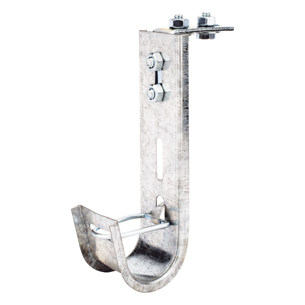 [CH-J38-EZ] Soporte (Gancho) tipo J-Hook, hasta 14 cables Cat6, ideal para soportar cableado en los espacios de manipulación al aire, Para instalación en interior