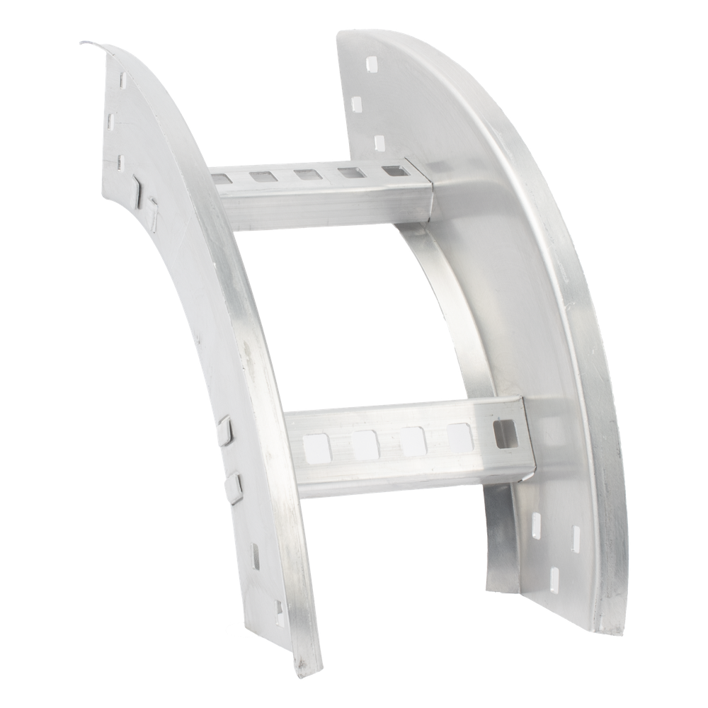 [CH-VE-908R8X6AK] Curva Vertical Exterior de Aluminio de 90° Perfil Z / Peralte 3 1 / 4" / Ancho 6" / Radio 8" / Incluye Tornillería