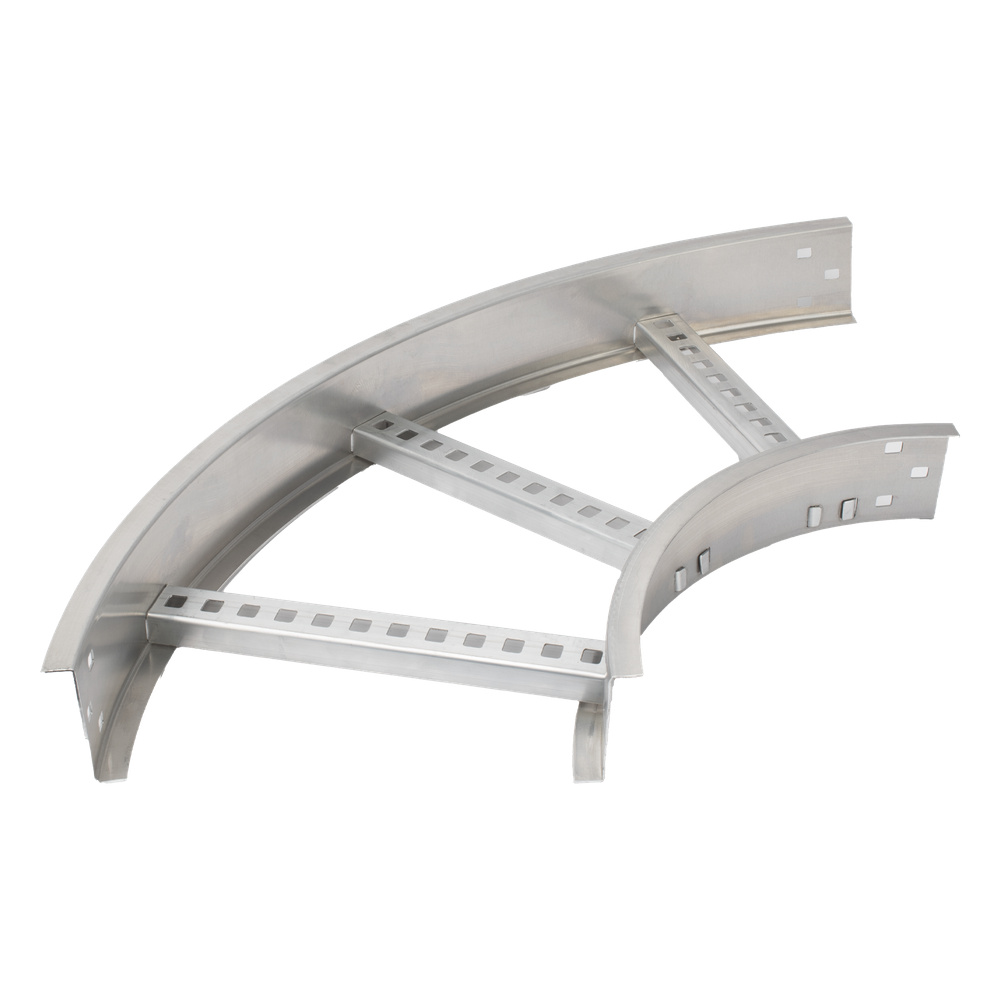 Curva Horizontal de Aluminio de 90° Perfil Z / Peralte 3 1 / 4" / Ancho 12" / Radio 8" / Incluye Tornillería (CHC90EZ314R8X12AK)
