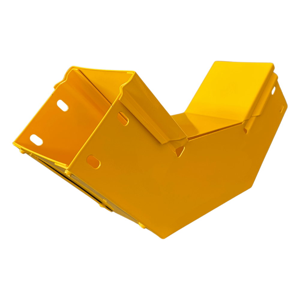 [CHFBVI904X4R8EPK] CHFIBER Curva Vertical interior de 90° de Aluminio para Fibra 4"