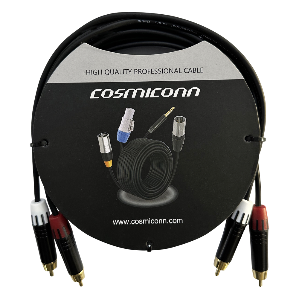 Cable 2 RCA x 2 RCA 3 m, blanco