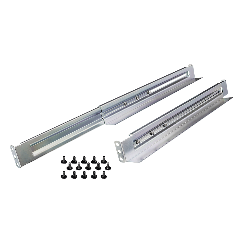 [4POSTRAIL] Kit de Rieles Para Racks de 4 Postes, Para UPS de 1 a 3 UR, Profundidad Ajustable, Soporte de Peso de 104.78 Kg