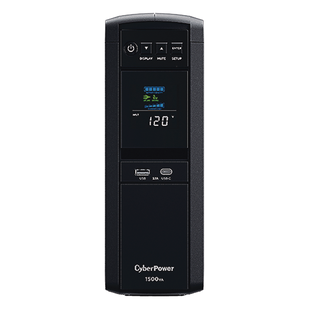 Ups 1500 VA, 1000 W, línea interactiva, onda senoidal pura, 12 Tomas