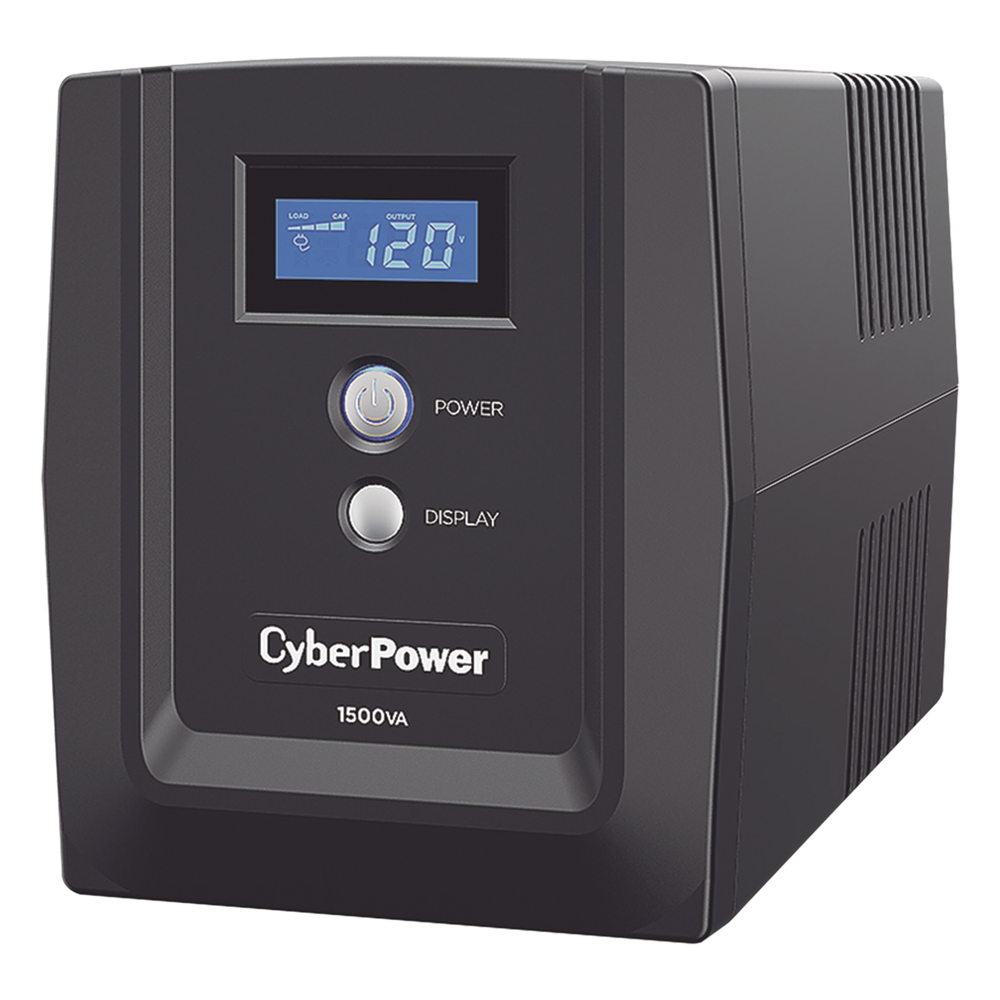 UPS de 1500 VA / 900 W, Topología Línea Interactiva, Entrada 120 Vca NEMA 5-15P, y 8 Salidas NEMA 5-15R, Con Regulador de Voltaje (AVR)