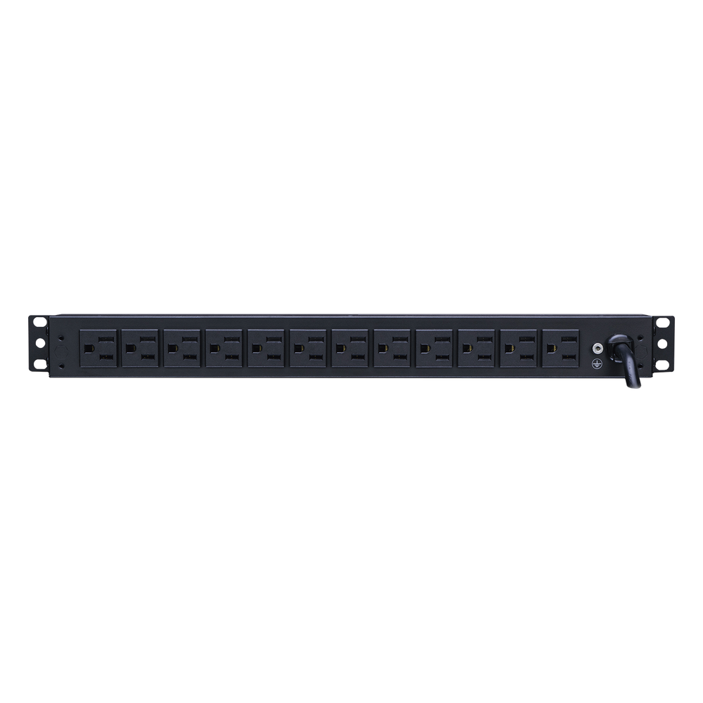 [PDU15B12R] PDU Básico Para Distribución de Energía, Con 12 Tomas NEMA 5-15R Traseras, 1UR, 15 Amp, 120 Vca