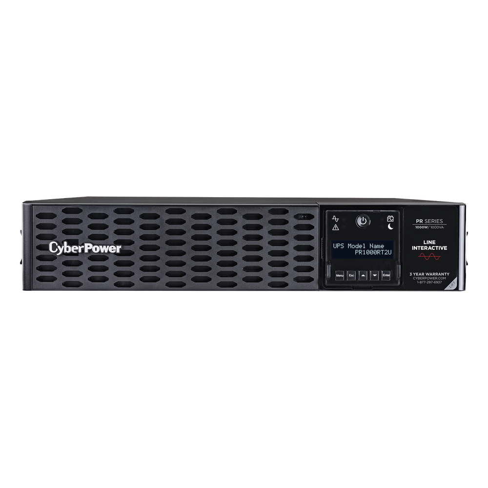 UPS de 1000 VA / 1000 W, Topología Línea Interactiva, Entrada 120 Vca NEMA 5-15P, Onda Senoidal Pura, Torre o Rack 2 UR, Con 8 Tomas NEMA 5-15R