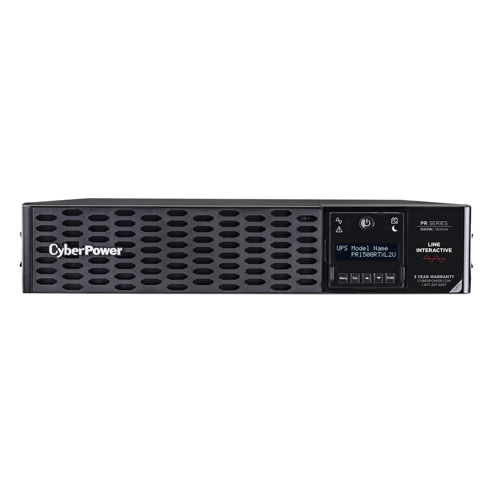 [PR1500RTXL2U] UPS de 1500 VA / 1500 W, Topología Línea Interactiva, Entrada 120 Vca NEMA 5-15P, Onda Senoidal Pura, Torre o Rack 2 UR, Con 8 Tomas NEMA 5-15R