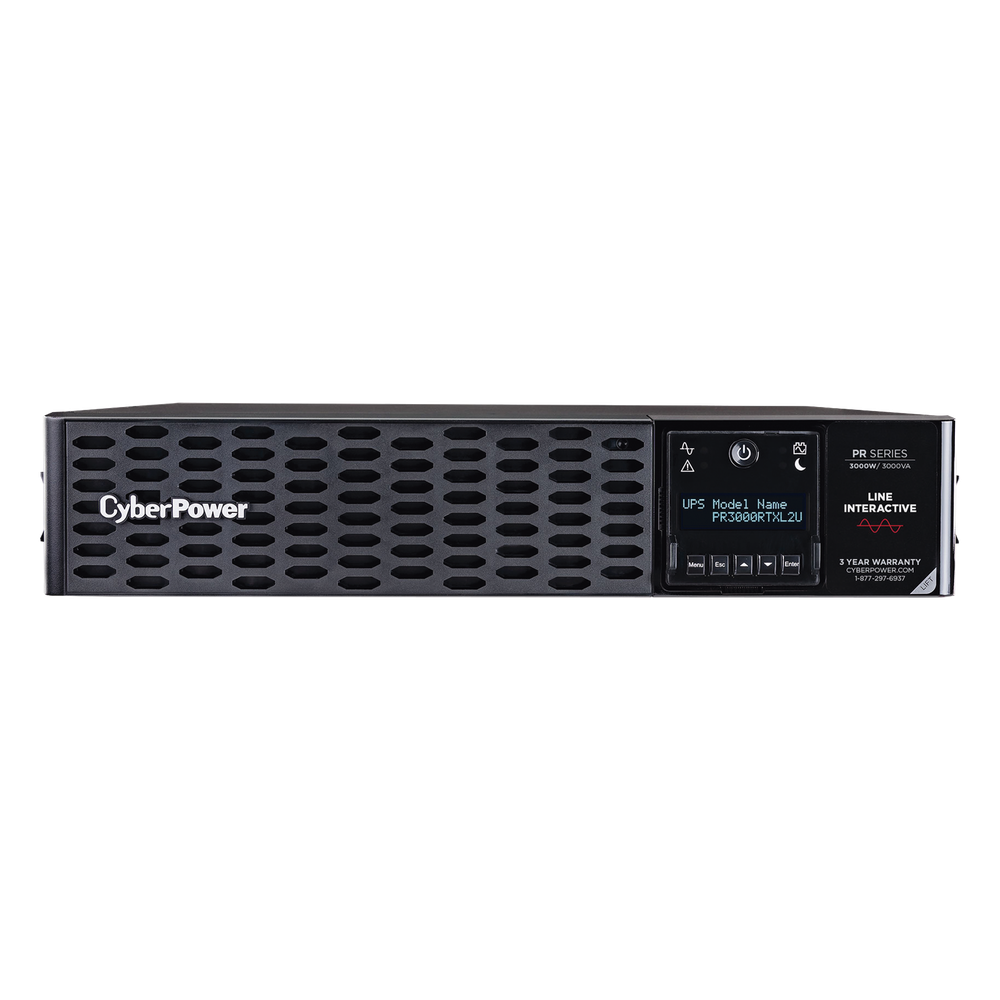 UPS de 3000 VA / 3000 W, Topología Línea Interactiva, Entrada 120 Vca NEMA L5-30P, Onda Senoidal Pura, Torre o Rack de 2 UR, Con 8 Tomas 5-20R y 1 L5-30R