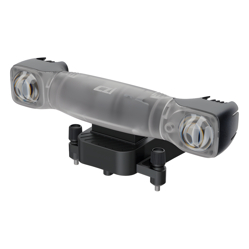 [GL10V2] Luz de búsqueda, 30W LED Blanco, 100m Alcance, Algoritmo AI, Luz Roja / Azul / Amarilla, Láser Verde, Compatible Mavic3Enterprise / Matrice4, Peso 130g